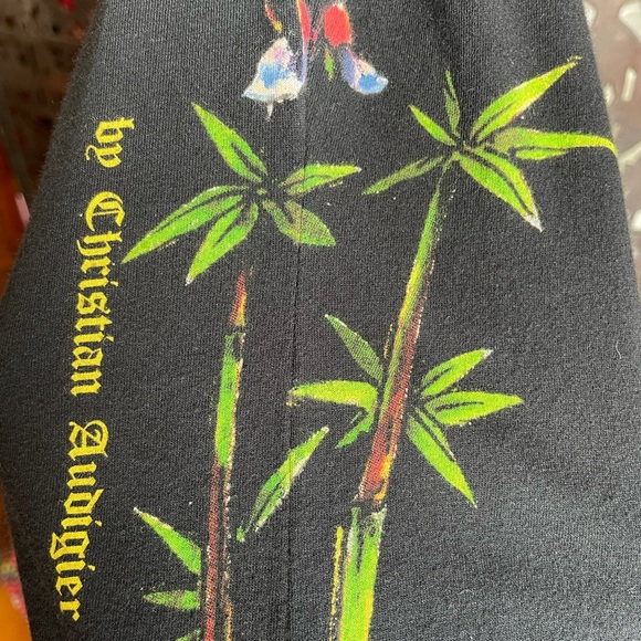 🦜🌴🦋💛Ed Hardy by Christian Audigier long tee🖤 - Picture 4 of 8